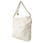 Chanel Chain Shoulder Bag Quilted Perforated 22 Small White — view 2