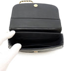 Chanel Chain Shoulder Bag Quilted CC Logo Half Moon Phone Folder Black — view 6