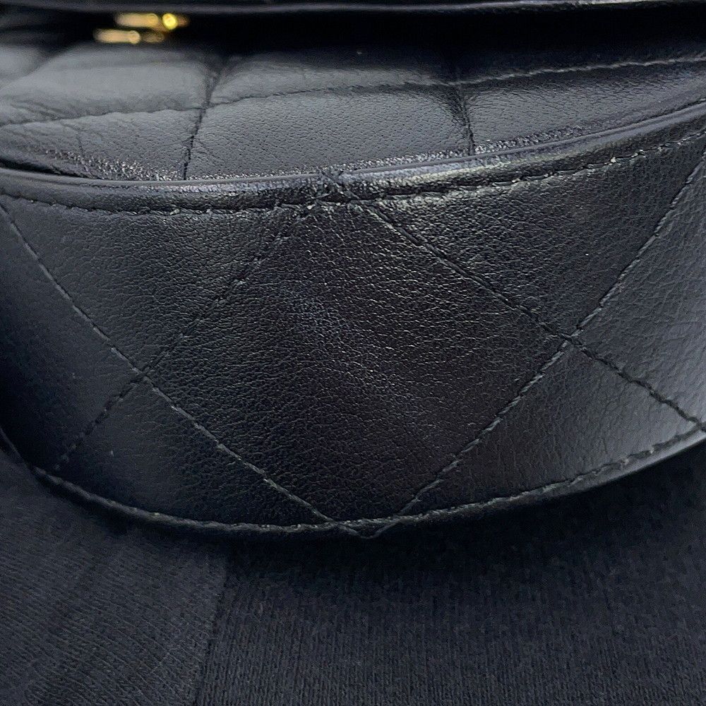 Chanel Chain Shoulder Bag Quilted CC Logo Half Moon Phone Folder Black — view 7