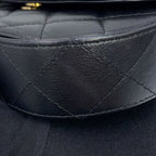 Chanel Chain Shoulder Bag Quilted CC Logo Half Moon Phone Folder Black — view 7