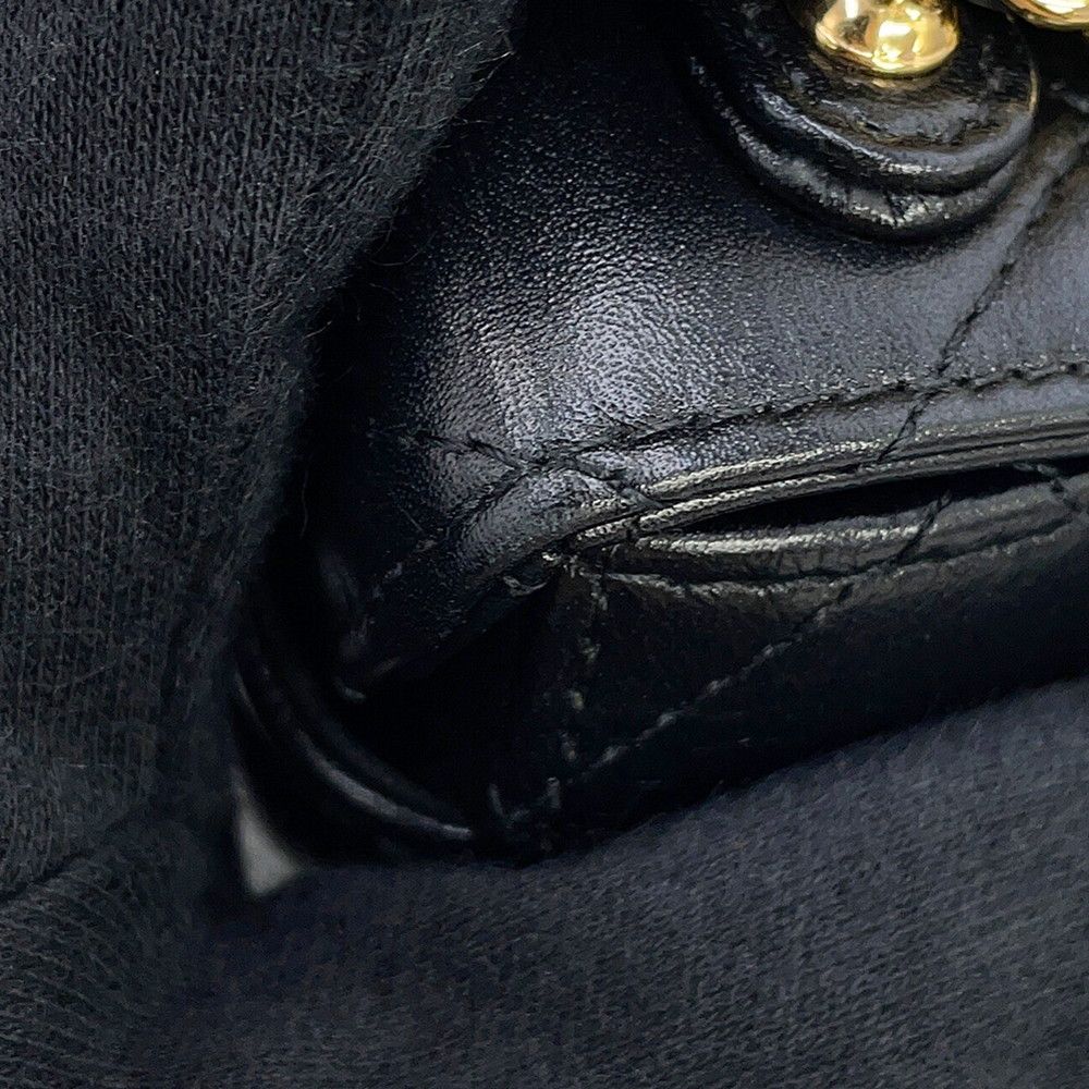 Chanel Chain Shoulder Bag Quilted CC Logo Half Moon Phone Folder Black — view 9