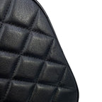 Chanel Chain Shoulder Bag Quilted CC Logo Half Moon Phone Folder Black — view 8