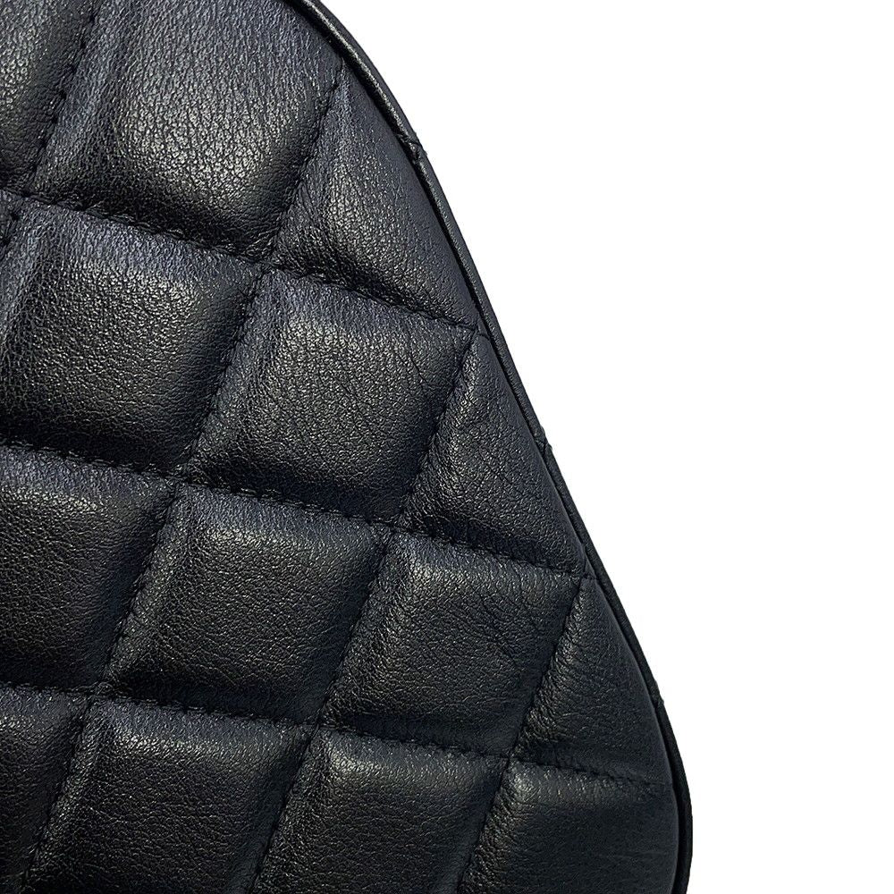 Chanel Chain Shoulder Bag Quilted CC Logo Half Moon Phone Folder Black — view 8