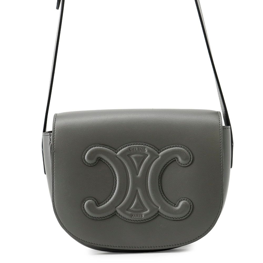 Celine Shoulder Bag Cuir Triomphe Folco Calf Leather