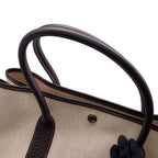 Hermes Tote Garden Party PM Natural Brown Silver Toile Ash Buffalo Skipper — view 8