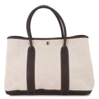 Hermes Tote Garden Party PM Natural Brown Silver Toile Ash Buffalo Skipper