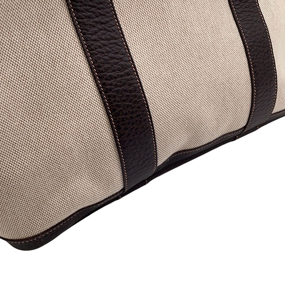 Hermes Tote Garden Party PM Natural Brown Silver Toile Ash Buffalo Skipper — view 7