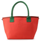 Hermes Tote So Cabas Petit Ash Orange Green Silver Canvas Epsom