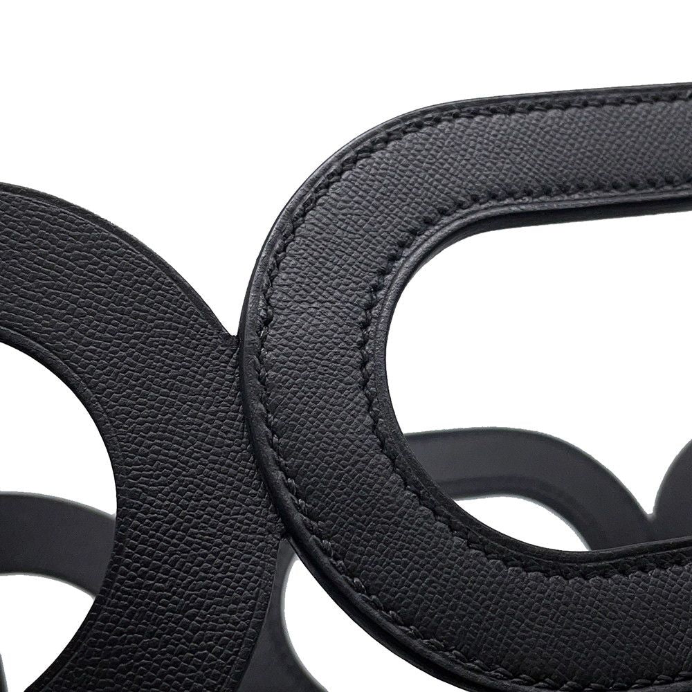 Hermes Handbag Chaine D'ancre Black Navy Vo Madame Silk — view 7