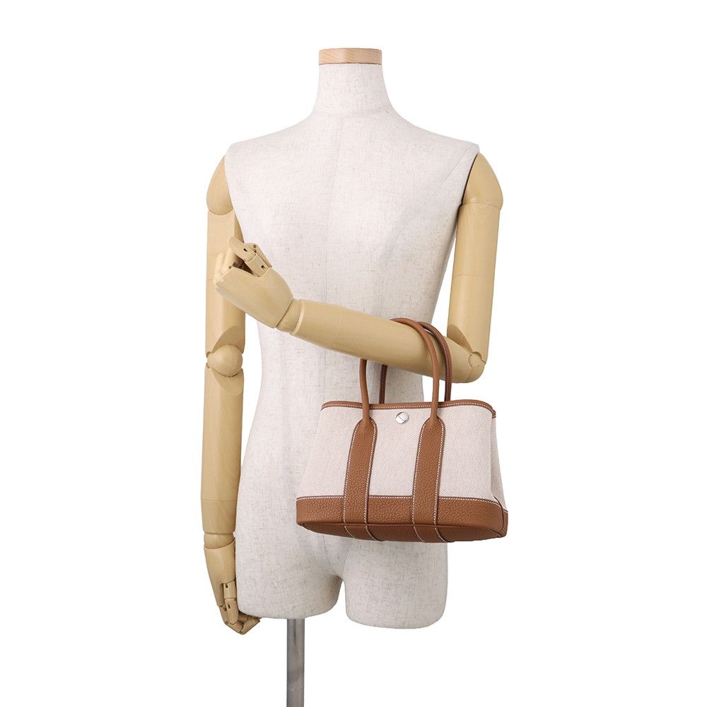 Hermes Tote Neo Garden 23 Party Ecru Gold Silver Toile Ash Negonda — view 4
