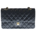 Chanel 11.12 Quilted 25 Double Flap Chain Classic Shoulder Back Lambskin Gold