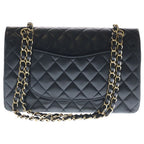 Chanel 11.12 Quilted 25 Double Flap Chain Classic Shoulder Back Lambskin Gold — view 2