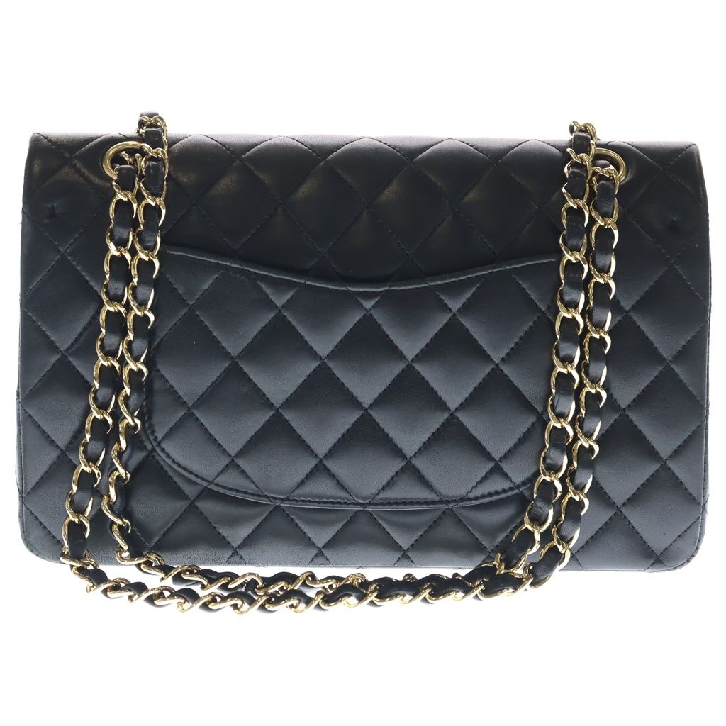 Chanel 11.12 Quilted 25 Double Flap Chain Classic Shoulder Back Lambskin Gold — view 2