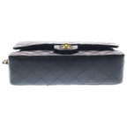 Chanel 11.12 Quilted 25 Double Flap Chain Classic Shoulder Back Lambskin Gold — view 4