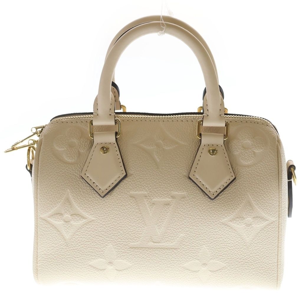 Louis Vuitton Monogram Empreinte Speedy Bandouliere 20 2-Way Shoulder Bag Ivory