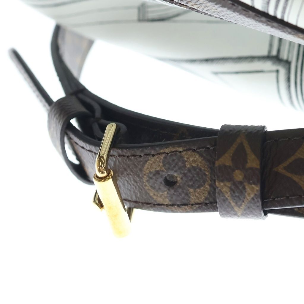 Louis Vuitton Fornasetti Noe MM Tote Shoulder Bag White Brown Leather Gold — view 6