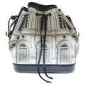 Louis Vuitton Fornasetti Noe MM Tote Shoulder Bag White Brown Leather Gold