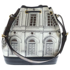 Louis Vuitton Fornasetti Noe MM Tote Shoulder Bag White Brown Leather Gold — view 2