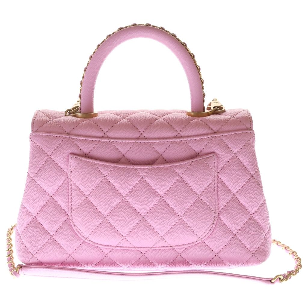 Chanel Coco Handle XS 2-Way Shoulder Bag Pink Caviar Leather Gold — view 2