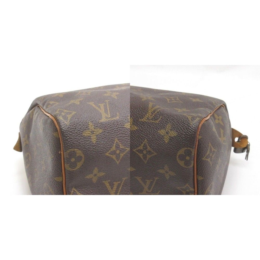 Louis Vuitton Monogram Speedy 25 Mini Boston Handbag Brown — view 6