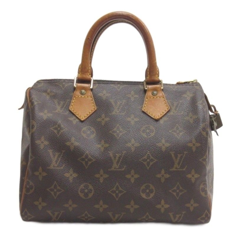 Louis Vuitton Monogram Speedy 25 Mini Boston Handbag Brown