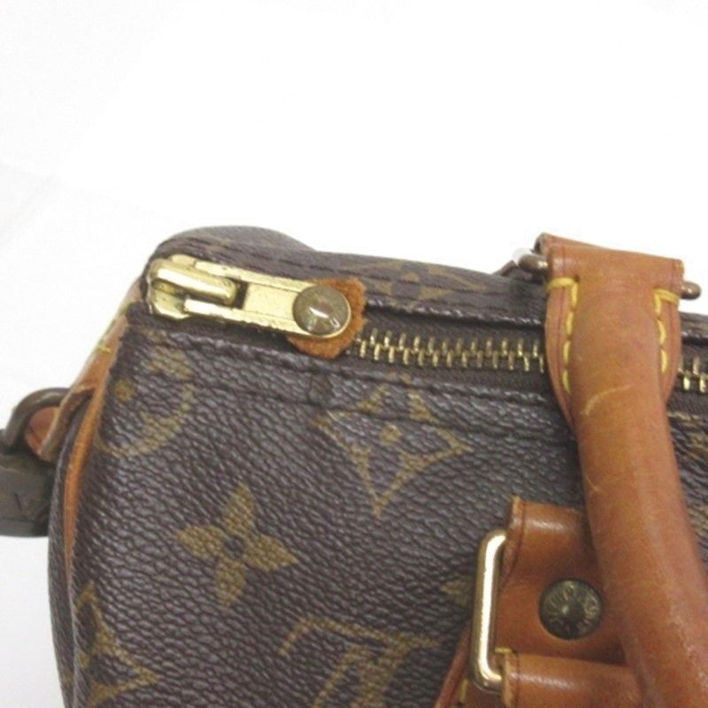 Louis Vuitton Monogram Speedy 25 Mini Boston Handbag Brown — view 9
