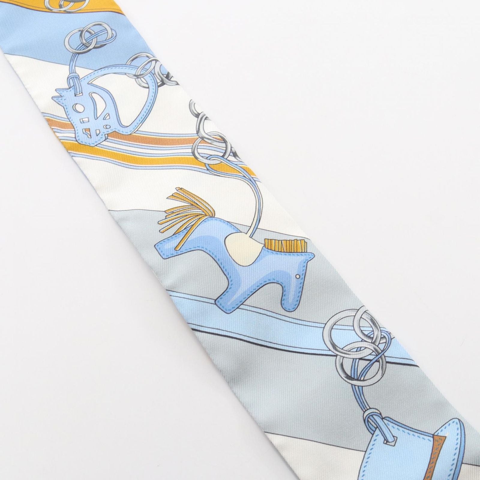 Hermes Scarf Brides Et Gray Silk — view 6