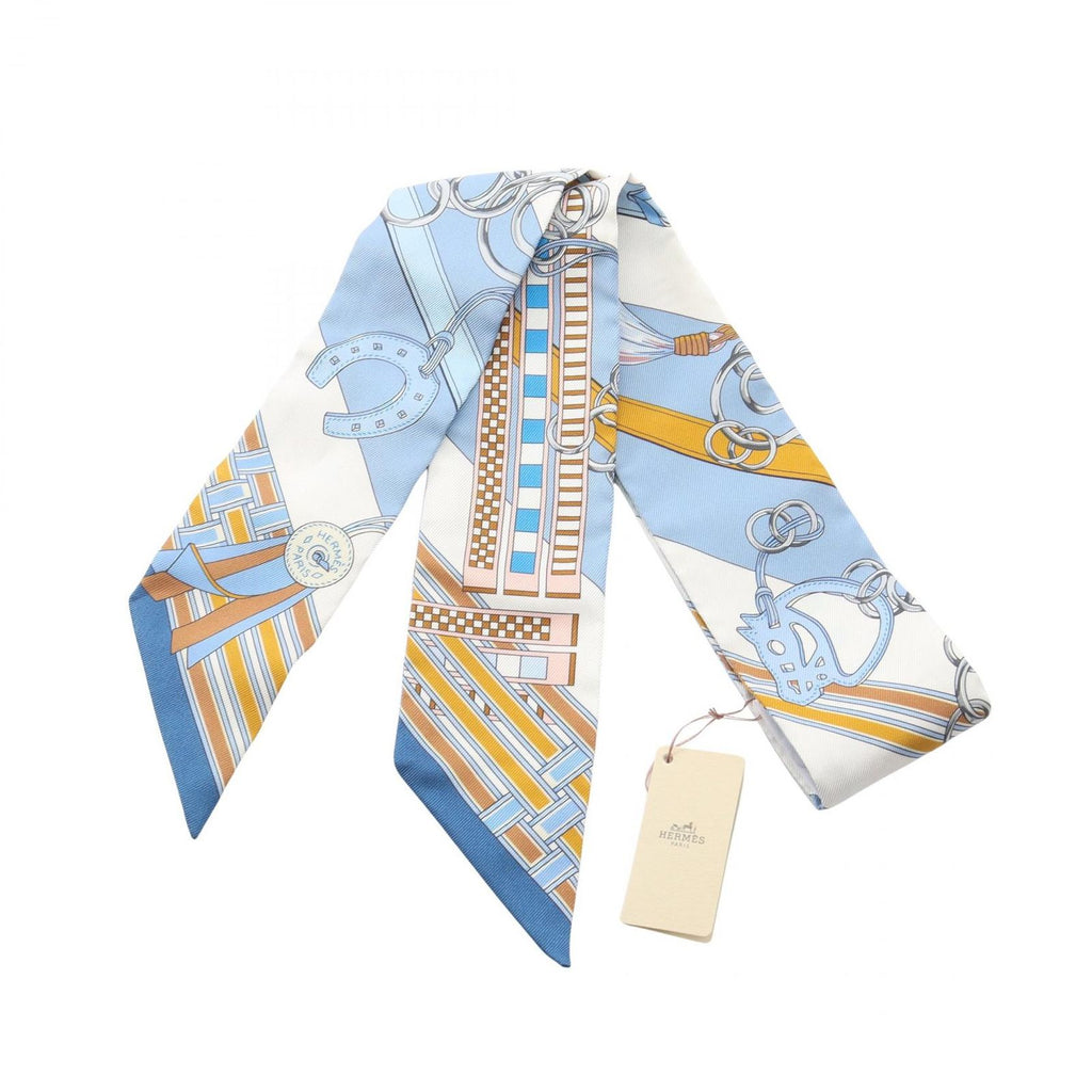 Hermes Scarf Brides Et Gray Silk
