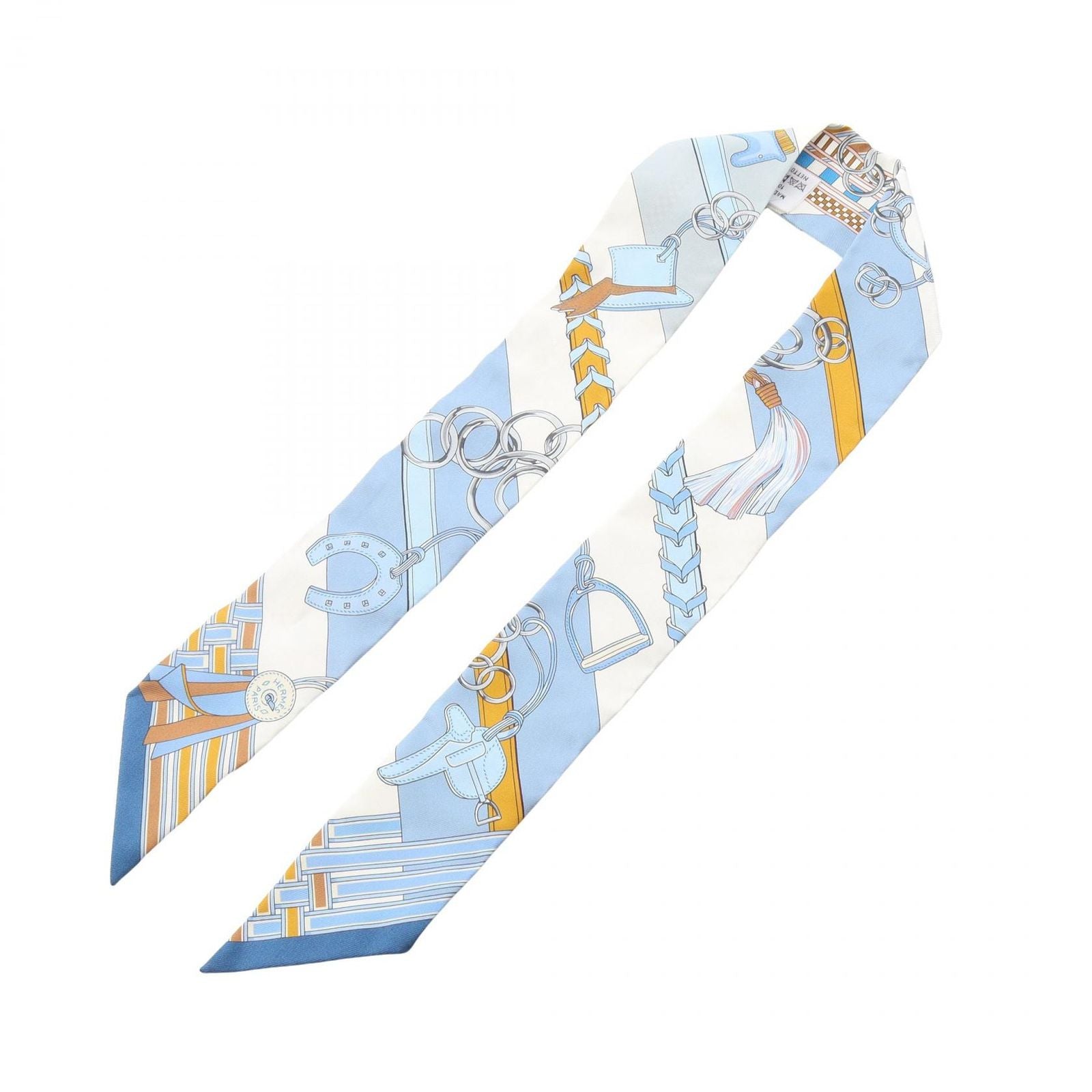 Hermes Scarf Brides Et Gray Silk — view 2