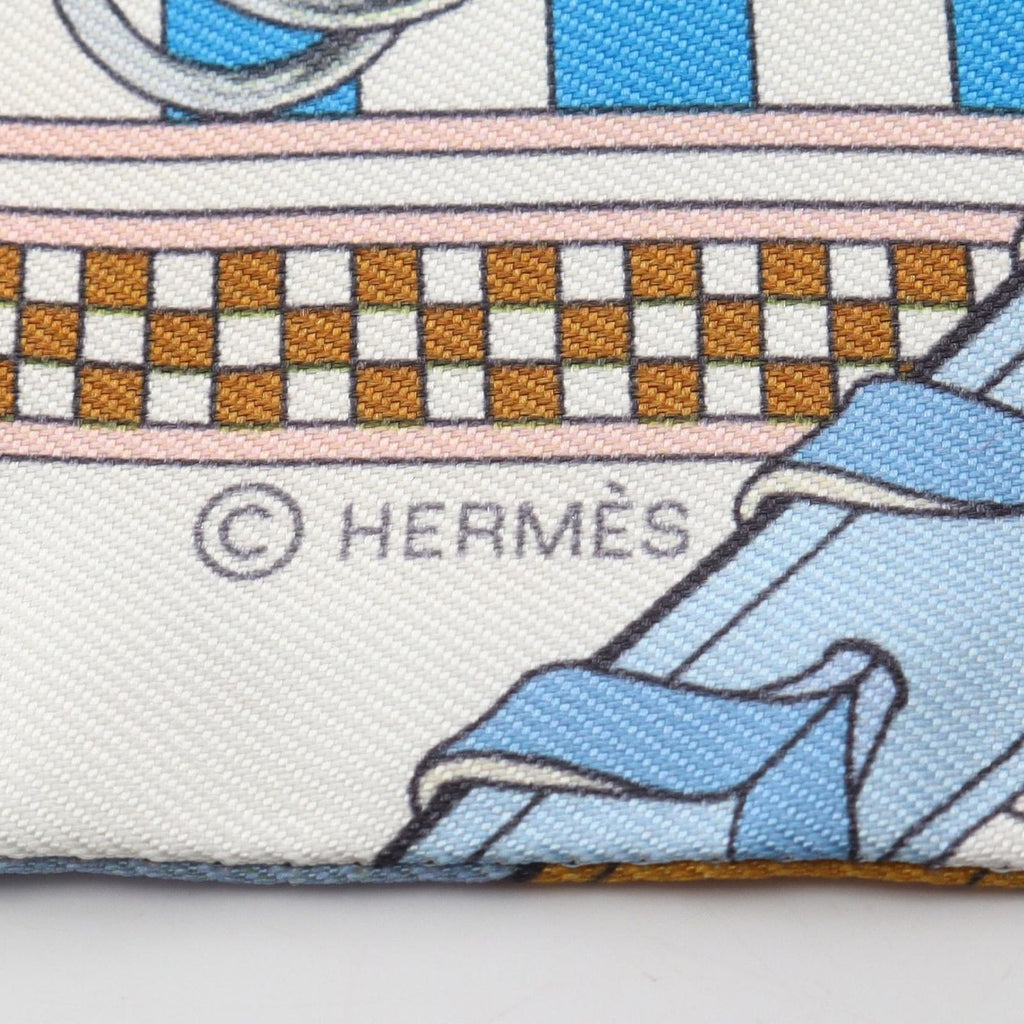 Hermes Scarf Brides Et Gray Silk — view 4