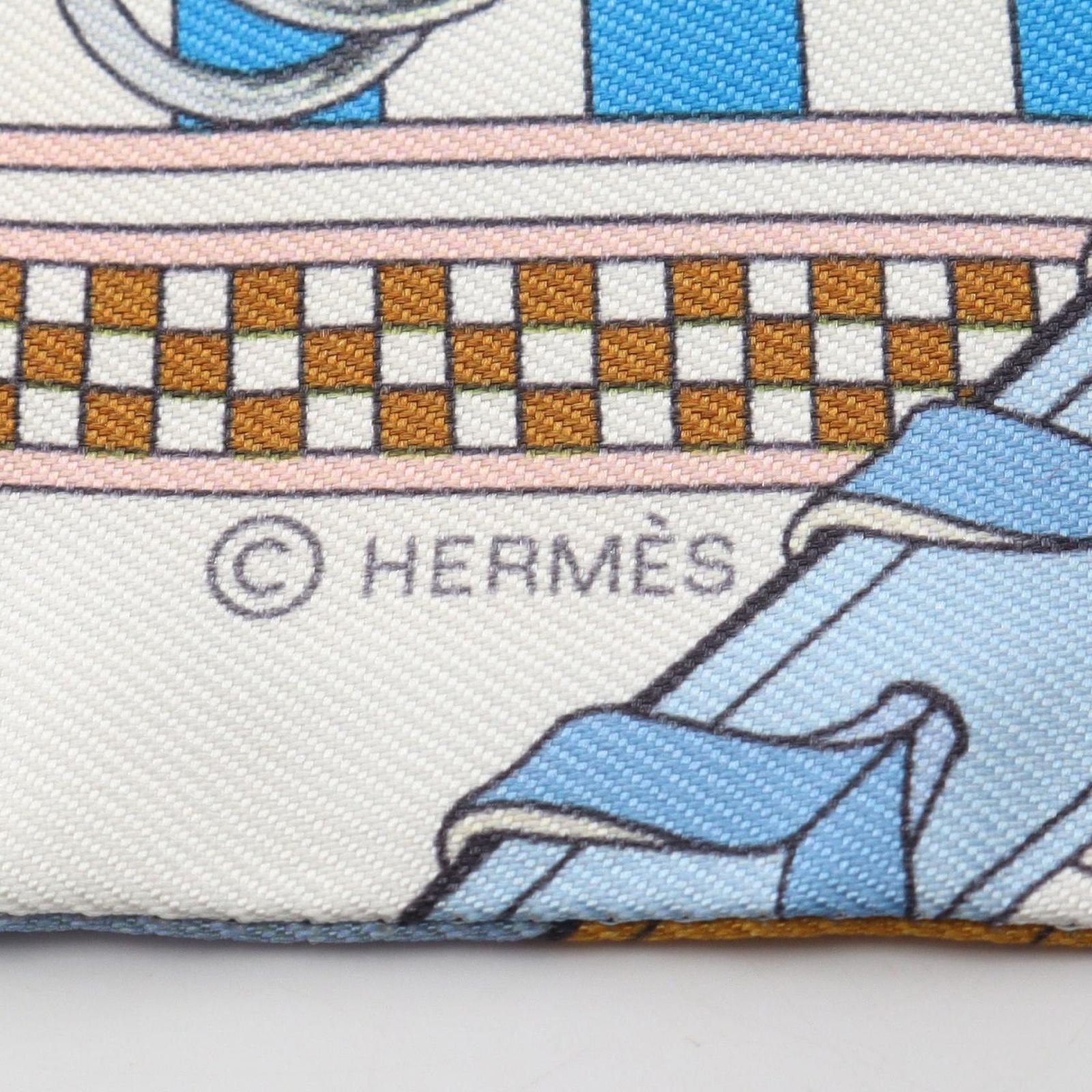 Hermes Scarf Brides Et Gray Silk — view 4