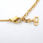 Dior Necklace CD Logo Gold Plated Rhinestone — view 4