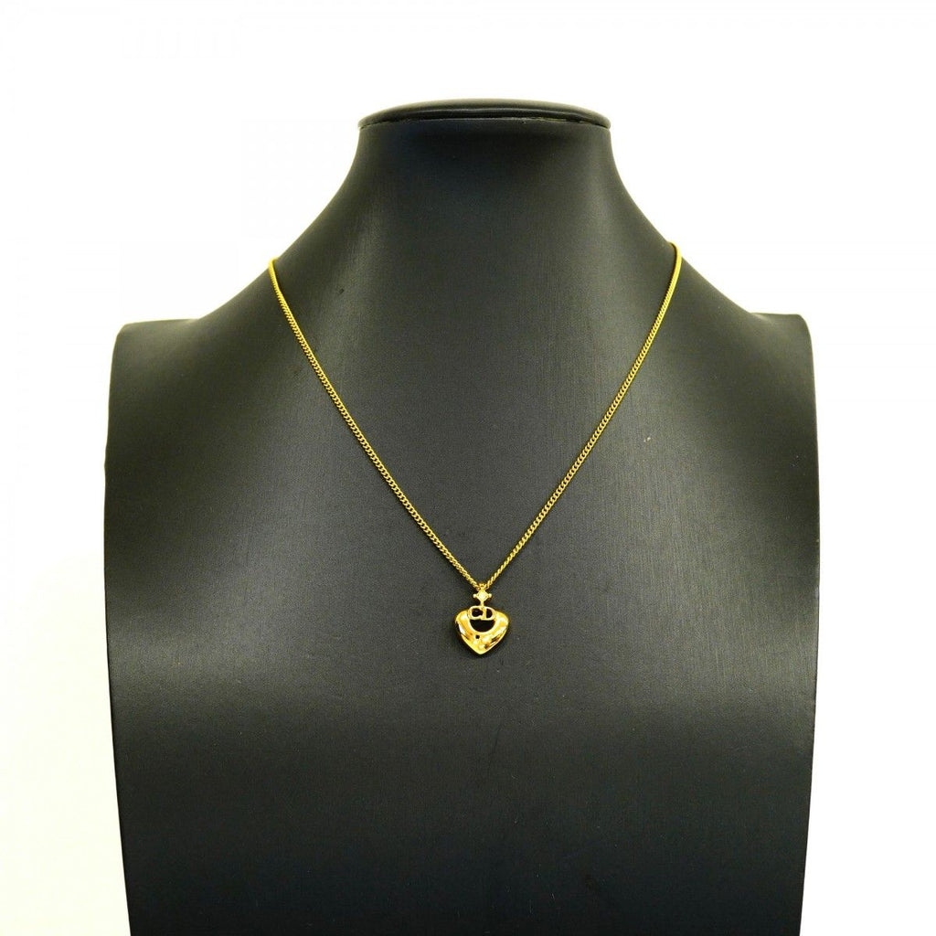 Dior Necklace CD Logo Gold Plated Rhinestone — view 5