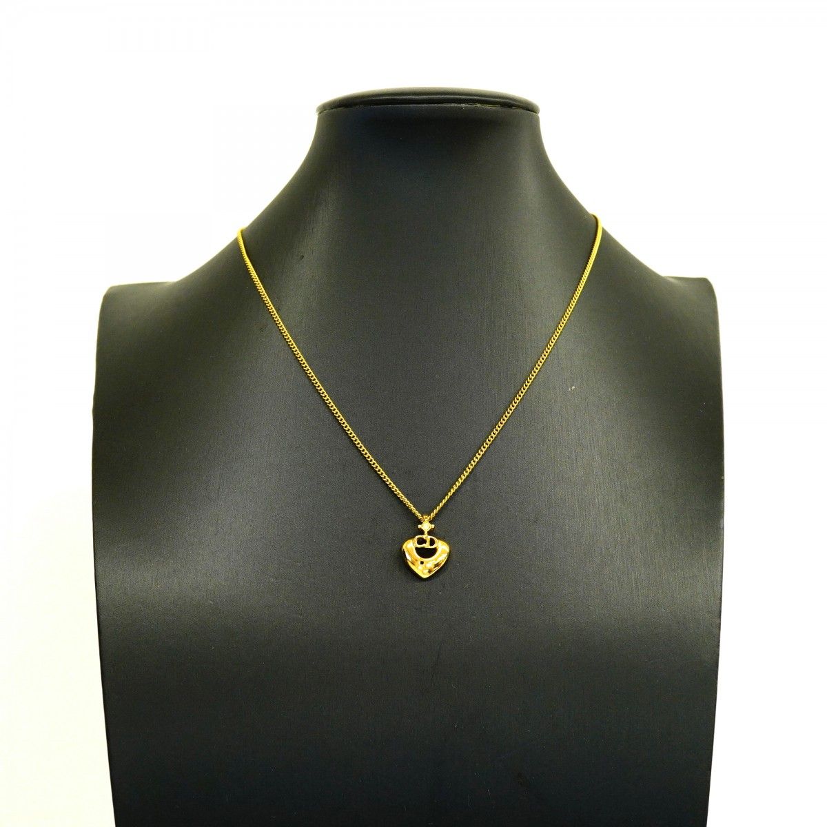 Dior Necklace CD Logo Gold Plated Rhinestone — view 5