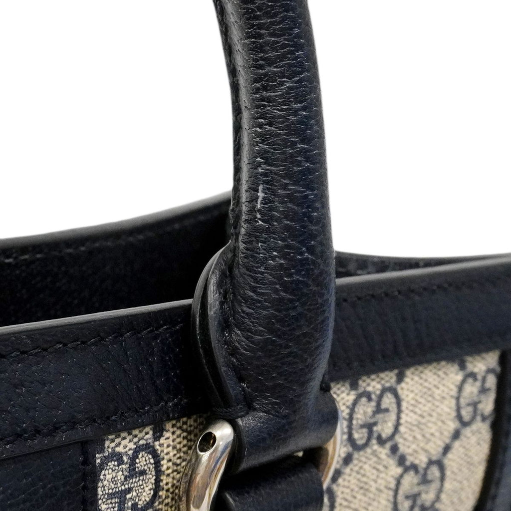 Gucci Tote Ophidia Leather Navy Silver 2-Way — view 8