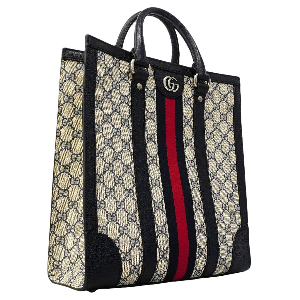 Gucci Tote Ophidia Leather Navy Silver 2-Way — view 2