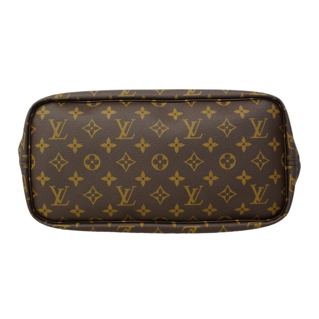 Louis Vuitton Tote Monogram Neverfull Inside Out MM Brown Sari Red 2-Way — view 3