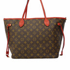Louis Vuitton Tote Monogram Neverfull Inside Out MM Brown Sari Red 2-Way — view 7