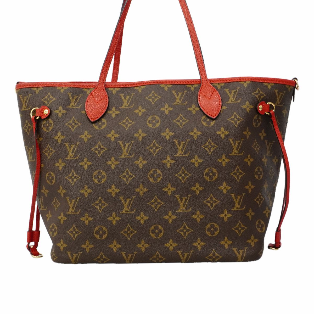 Louis Vuitton Tote Monogram Neverfull Inside Out MM Brown Sari Red 2-Way — view 7