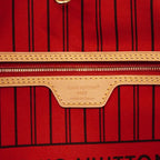 Louis Vuitton Tote Monogram Neverfull Inside Out MM Brown Sari Red 2-Way — view 5