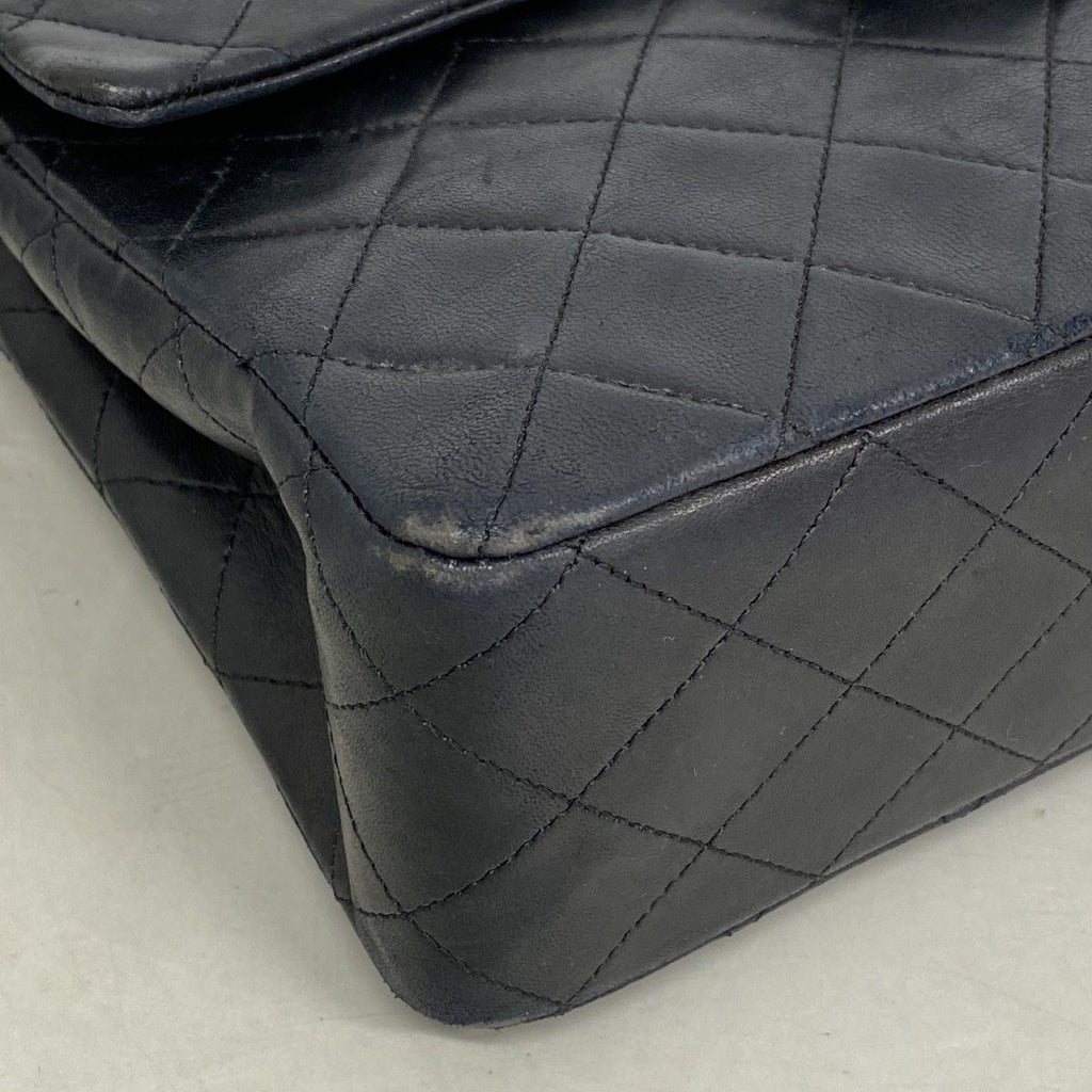 Chanel Shoulder Bag Quilted Lambskin Black Gold — view 7