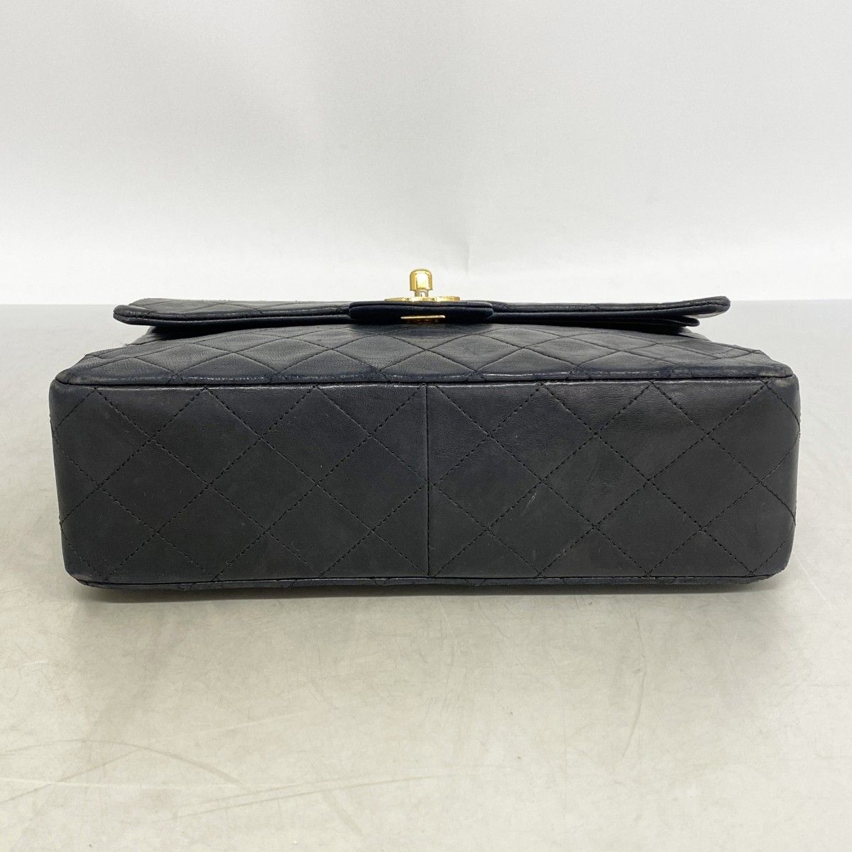 Chanel Shoulder Bag Quilted Lambskin Black Gold — view 3