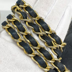 Chanel Shoulder Bag Quilted Lambskin Black Gold — view 9