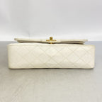 Chanel Shoulder Bag Quilted Lambskin White Gold — view 3
