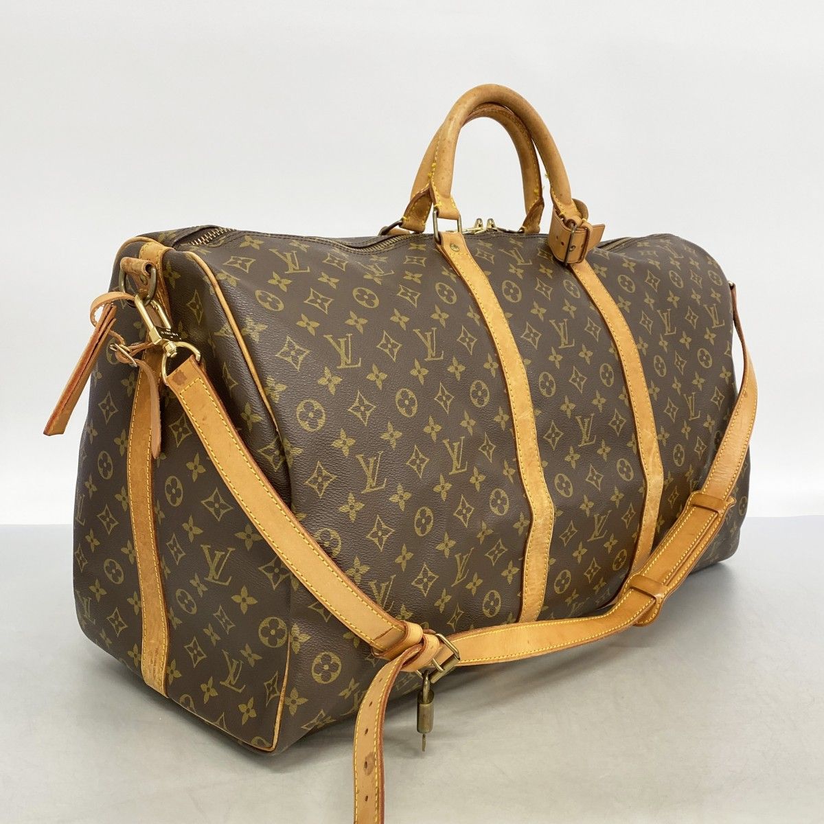 Louis Vuitton Boston Bag Monogram Keepall Bandouliere 60 Brown — view 2