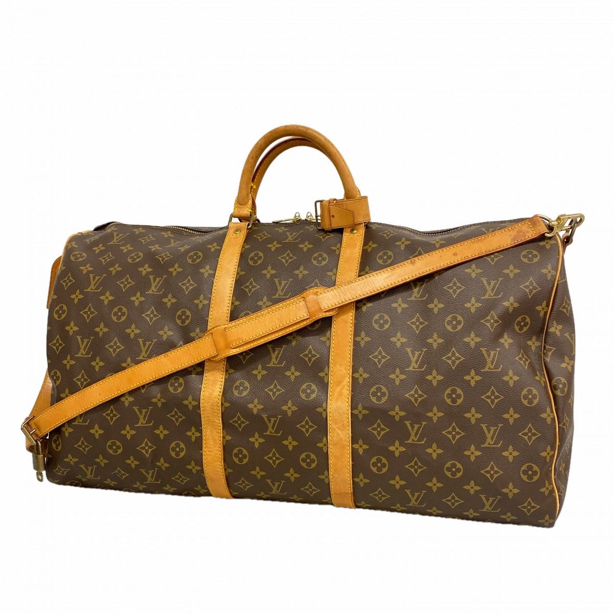 Louis Vuitton Boston Bag Monogram Keepall Bandouliere 60 Brown