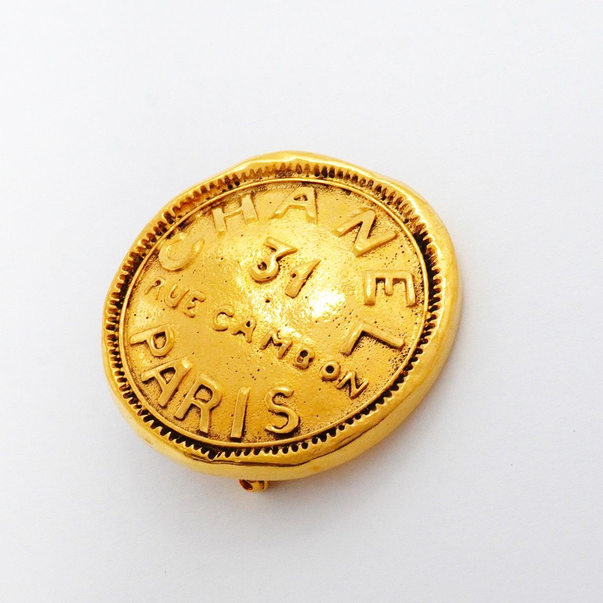 Chanel Brooch Vintage Logo Cambon Round — view 2