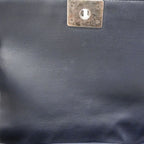 Chanel Shoulder Bag Boy Lambskin Navy Silver — view 8