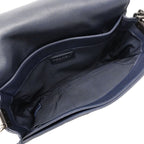 Chanel Shoulder Bag Boy Lambskin Navy Silver — view 4