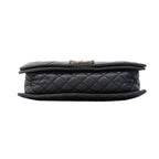 Chanel Shoulder Bag Boy Lambskin Navy Silver — view 3